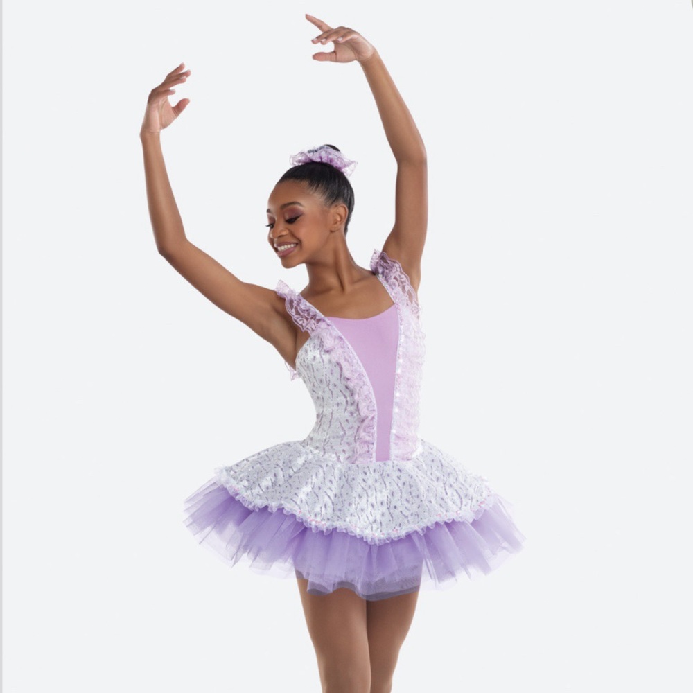 Revolution Dancewear Spring Meadow Ballet Tutu Purple White MC